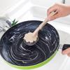 Escova de Panela Longa para Cozinha, Escova de Limpeza Pendurável, Bola de Lã de Aço Substituível Escova para Lavar Louça e Panelas