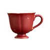 Taza Maestra Cerámica Forma Pétalo Glaseado Langhong con Borde Dorado, Taza Individual, Caja de Regalo de Vajilla para el Hogar de Gama Alta