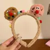 Pinzas y gomas para el pelo originales de otoño e invierno, diademas dulces y coquetas de dibujos animados, diademas de estilo deportivo, accesorios para el pelo de moda y lujosos al por mayor