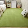 Alfombrilla Moderna Nórdica de Color Sólido de Coral para Mesa de Café de Sala de Estar Alfombra Decorativa para el Hogar Mesita de Noche Sofá Completamente Antideslizante Aislante de Sonido