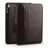 Funda protectora plana de cuero encerado al óleo vintage para iPad mini 4 con soporte para cordón para Apple Mini 3 Funda de cuero