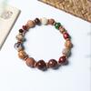Pulsera Duobao Muzhu Calabaza Caqui Ruyi Satisfacer Ruyi Rosario de Cuentas de Buda Tallado Tridimensional Hecho a Mano Joyería Colgante