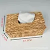Amazon Calabaza de Agua Tejida con Hierba Caja de Pañuelos Rectangular Caja de Almacenamiento Cesta de Pañuelos Extraíble Estilo Pastoral Tejida a Mano