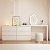 Tocador habitación moderna minimalista cómoda cajonera luz integrada lujo gabinete de noche tocador gabinete de almacenamiento retráctil mesa de maquillaje