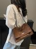 Bolsa Tote Transfronteriza de Gran Capacidad para Mujer 2026 Nueva Versátil Texturizada Cadena Hombro Bolsa para el Trabajo Bolso Cruzado Retro