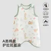 Bata de Pijama Acolchada de Tres Capas para Niños, Mono Cálido sin Mangas de Algodón Puro para Bebé, Pijamas sin Etiquetas para Niños, Ropa de Casa para Niñas
