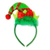 Fivela de Cabeça de Chifre de Desenho Animado Infantil Tiara de Árvore de Natal Decorações de Natal Chapéu de Natal Tiara de Bola de Pelo de Estrela Acessórios de Cabelo