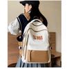 Mochila retro estilo americano para estudiantes universitarias, de gran capacidad, para estudiantes de secundaria y preparatoria, mochila escolar para computadora, para hombre.