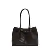 Cross2026 Bolso Tote Tejido Nuevo de Otoño para Mujer de Gran Capacidad con un Solo Hombro Bolso Simple de Moda para el Trabajo Bolso de Mano