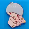 Broche de Acrílico Estrellas Gemelas Harajuku Insignia de Dibujos Animados Accesorios para Bolsos Estilo Carcasa de Teléfono DIY Lazo