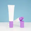 Tubo cosmético de plástico de 90 ml con bomba de vacío para envases de limpiador facial, base de maquillaje, protector solar, crema de manos y crema facial