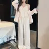Pijama de Terciopelo para Mujer 2025 Otoño e Invierno Conjunto de Tres Piezas que se Puede Usar Afuera, Engrosado y Cálido, Estampado de Leopardo, Ropa de Hogar de Alta Gama 377