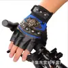 Guantes de Medio Dedo Calavera Fantasma Pirata para Hombres y Mujeres Ciclismo al Aire Libre Fitness Antideslizantes Guantes de Rendimiento para Deportes de Ciclismo
