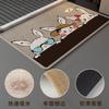 Alfombra Antideslizante para Piso de Baño Transfronteriza, Absorbente de Agua y Secado Rápido, Alfombra de Piso tipo Lino, Alfombrilla Antideslizante Absorbente de Agua para Piso de Baño