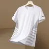 Camisa de Seda de Hielo de Manga Corta Lista para Usar del Fabricante para Hombre, Verano, Delgada, de Secado Rápido, Malla, Top Deportivo, Camiseta de Media Manga, Ropa de Verano