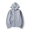 Nueva Sudadera con Capucha y Cardigan para Hombre Transfronteriza Europea y Americana Color Sólido Chaqueta Deportiva Camisa con Cremallera para Hombre Otoño e Invierno Venta al por Mayor