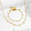 Nueva Entrada Luz de Lujo Rectangular Suéter Collar Cadena de Collar Simple de Gama Alta para Mujer Moda de Nicho Collar de Acero de Titanio para Mujer