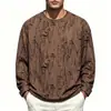 Camiseta de manga larga estilo americano para hombre y mujer, de corte holgado, cuello redondo, top informal tipo jersey, para primavera y otoño 2026, transfronterizo