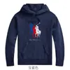 Coleção de Primavera Ralph Lauren Polo: Moletom com capuz em algodão puro, unissex, estilo pullover, adequado tanto para uso interno quanto externo, 100% algodão