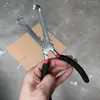 Pinzas de Corte de Energía Tipo Codo 60 Grados Rojo y Negro, Pinzas Cortacables, Conector de Tubería de Aceite para Coche, Palanca, Juego de Extractor de Agujas, Transfronterizo