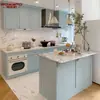 Gabinetes de Madera Maciza Personalizados para Toda la Casa Gabinetes Personalizados para Toda la Casa Cocina Americana Estilo Ligero Francés Decoración de Gabinetes Estilo Crema Personalizado General