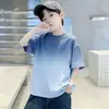 Camiseta Infantil de Manga Curta Dopamina de Verão para Meninos, Estilo Verão Cor Sólida Gola Redonda Manga Curta Uniforme Escolar de Bebê Camiseta Básica Tendência