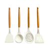 Espátula de silicone resistente a altas temperaturas, conjunto completo de espátula anti-escaldante, espátula para fritar, escorredor, colher de cozinha, utensílios de cozinha domésticos, atacado