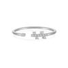 Anel feminino de prata esterlina S925 com personalidade da moda europeia e americana, anel redondo ajustável com abertura, joia clássica da moda