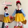 Vestido de Niña Primavera y Otoño 2026 Nuevo Elegante Vestido Infantil de Blancanieves para Niñas Bebé Vestido de Princesa de Otoño