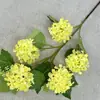 Directo del fabricante: Decoración de hortensias de 5 cabezas MeiYi para el hogar, sala de estar, flores artificiales hechas a mano para bodas y decoración de eventos