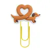 Clips para Papel Grandes con Forma de Perro, Material de Oficina Creativo y Lindo, Pines en Forma de U, Marcadores de Libros Coloridos de Dibujos Animados de PVC