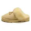 Pantuflas de felpa con suela gruesa, con forro adicional para abrigar y antideslizantes, estilo mujer, nuevo invierno 2026, con plataforma para aumentar altura, pantuflas de algodón engrosadas