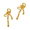 Pendientes de Aro de Moda Exquisitos Transfronterizos Europeos y Americanos para Mujer Chapados en Oro de 18K Acero Inoxidable Lujo Accesible Pendientes de Gama Alta en Stock