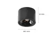 Spot LED Redondo Ajustável Ultrafino Montado na Superfície Sucção Superior Antirreflexo Sem Furo Doméstico Hotel Corredor Lâmpada Criativa Personalizada