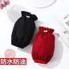Mangas Impermeáveis para Mulheres com Decoração de Pérolas, Mangas Fofas de Outono e Inverno à Prova de Óleo e Anti-Sujeira, Mangas para Tarefas Domésticas, Mangas para Estudantes