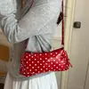 Bolsa de ombro portátil de grande capacidade para axila, moderna e estilosa com bolinhas, 2026 bolsa quadrada pequena portátil de luxo leve estilo de rua para mulheres