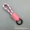 Chaveiro de Couro Bovino Trançado à Mão, Couro Genuíno com Logo Embossado, Cordão de Alta Qualidade, Chaveiro Anti-Perda, Personalizável