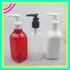 Botella cuadrada con bomba de clip transparente 250ml bomba de pico de pato blanca botella cuadrada botella dispensadora de desinfectante de manos botella dispensadora de champú