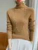 Suéter de Punto Fino de Alta Gama Listo para Usar 2025 para Mujer Cuello Holgado Moda Capa Base Color Sólido Suéter de Punto Delgado Venta al por Mayor