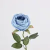 Rosa de Veludo Simulado Decoração de Casamento Flor Simulada Dia dos Namorados Chinês Adereços para Fotografia Decoração de Casa Rosa Flor Artificial Única