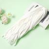 Corda plana de algodão oca 1-1,5 cm corda plana de algodão preto e branco corda para suéter chapéu corda de cintura para calça esportiva corda de ajuste corda para roupa atacado