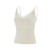 Camisola de Encaje de Modal para Pestañas para Mujer, Estilo Delgado de Otoño e Invierno con Copas en el Pecho, Corte Ajustado, Se Puede Usar como Ropa Exterior, Camiseta sin Mangas o Capa Base