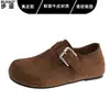 Piel Genuina Suela Suave Pies Que No Se Cansan Cobertura Total Zapatos Birkenstock Zapatos de Mujer 2026 Nuevos Sin Cordones Persona Perezosa Zapatos Individuales Mocasines
