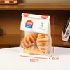 Bolsa para pan con ventana, bolsa de embalaje de alimentos transparente y engrosada, personalizable con impresión de logotipo, a prueba de aceite y humedad, bolsa para pan con borde enrollado