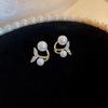 Sereia Ji Brincos de Pérola Feminino Luz Luxo High-end Orelha Fivela Simples All-match Brincos Nicho Ear Joias Atacado