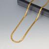 Colar de explosão de temperamento simples de nicho de moda europeia e americana, não feminino, aço inoxidável banhado a ouro 18K, onda em relevo, padrão S, padrão de letras