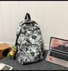 Mochila escolar graffiti personalizada para meninos estudantes do ensino fundamental e médio estudantes universitários marca de moda mochila masculina e feminina moda tendência mochila para estudante do ensino médio