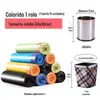 Saco de lixo doméstico portátil engrossado cordão nicking de grande tamanho econômico colete estilo saco de lixo de cozinha preto