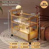 Mesa de Centro Móvil 2026 Estilo Nuevo Lujo Ligero Sensación de Alta Gama Estilo Vintage Carrito Pequeño Mesa Auxiliar Gabinete Lateral de Sofá Sala de Estar Uso Doméstico