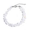 Pulseira de Cascalho de Cristal de Pedra Natural Pulseira Feminina Cascalho Irregular Liga Fecho Lagosta Pulseira de Cristal